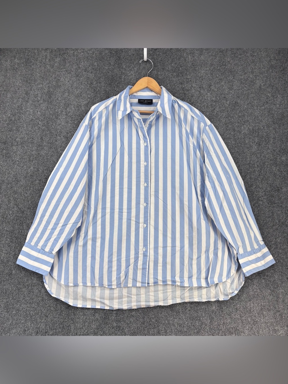 Lane Bryant Coastal Blue White Striped Tunic Top Women’s Plus 22/24 Beach Casual